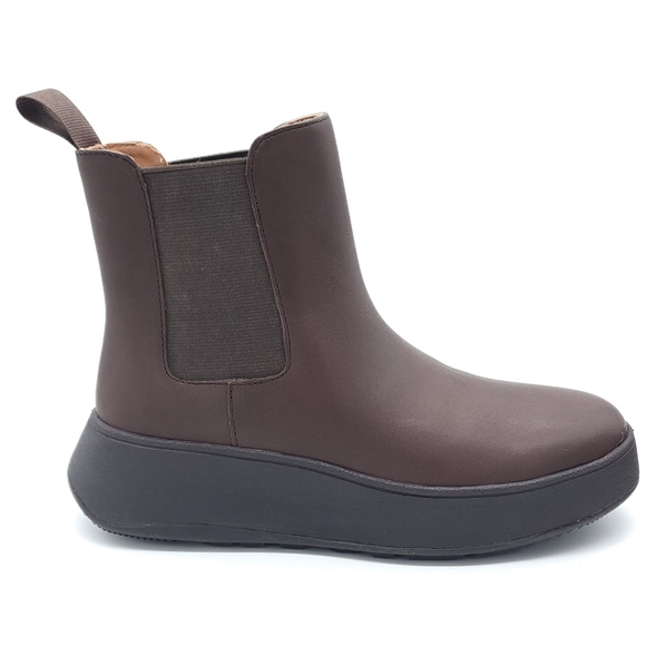 Fitflop Shoes - FitFlop Women's F-Mode Chunky Sole Chelsea Boot Chocolate Brown Size 5